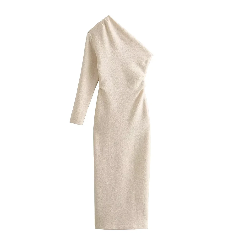 Robe Asymétrique Beige Beige chez Robe Asymétrique