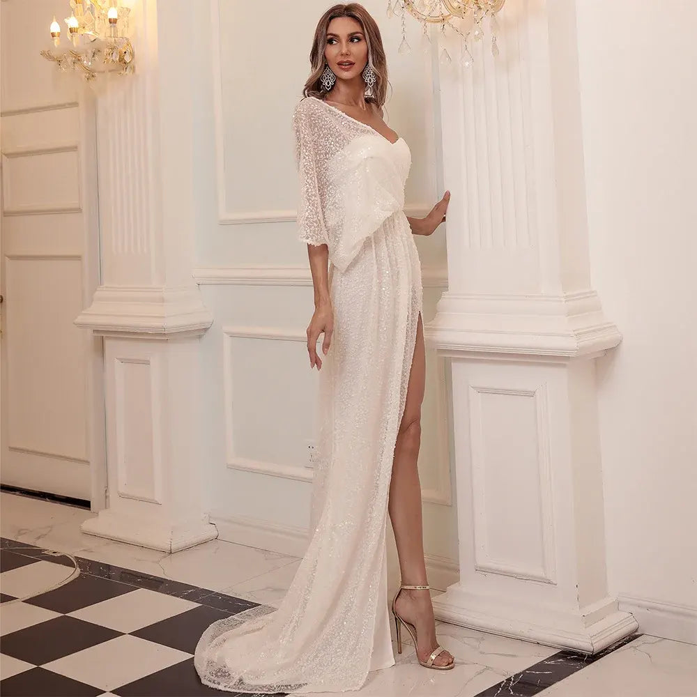 Robe Blanche Asymétrique chez Robe Asymétrique