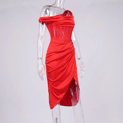 Robe Asymétrique Rouge