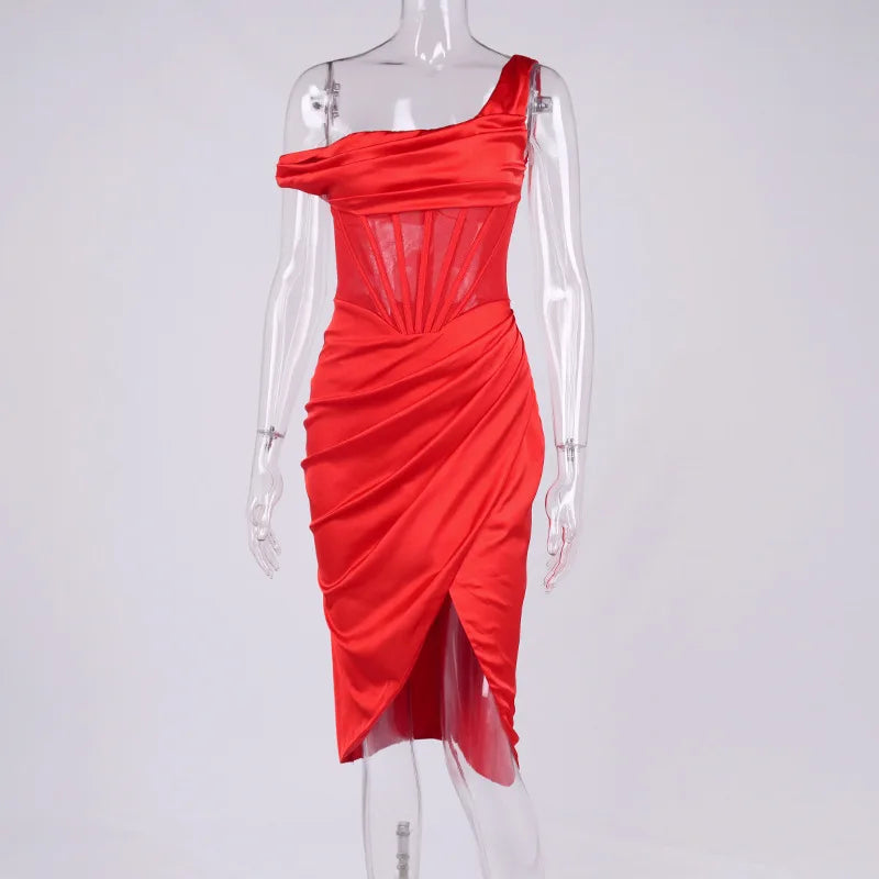 Robe Asymétrique Rouge