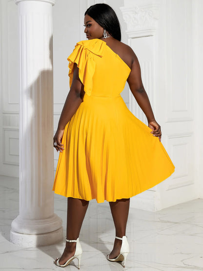 Robe Asymétrique Jaune chez Robe Asymétrique