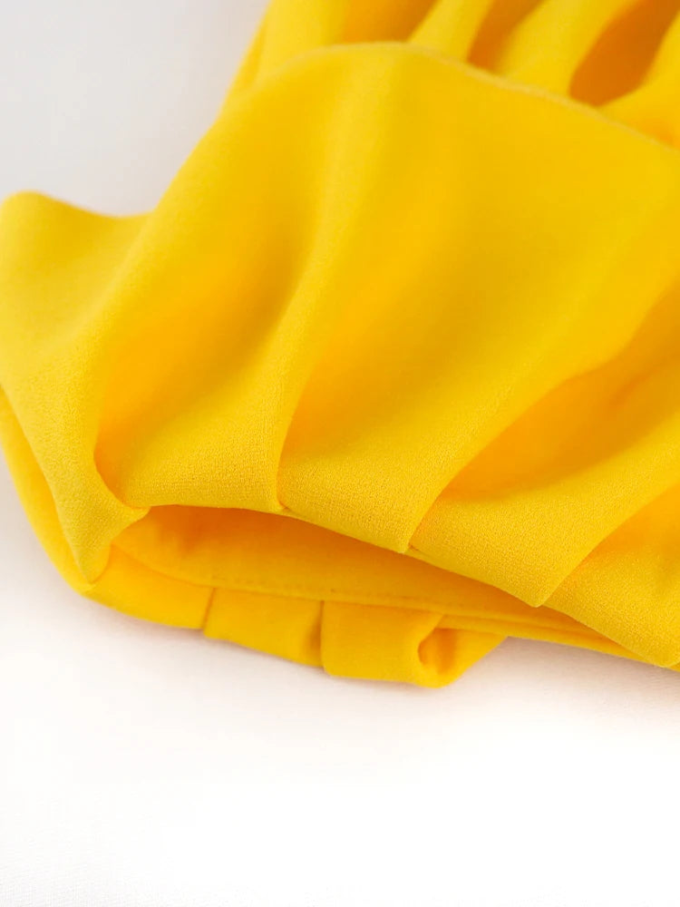 Robe Asymétrique Jaune chez Robe Asymétrique