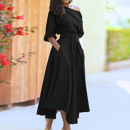 Robe Asymétrique Été Noir chez Robe Asymétrique