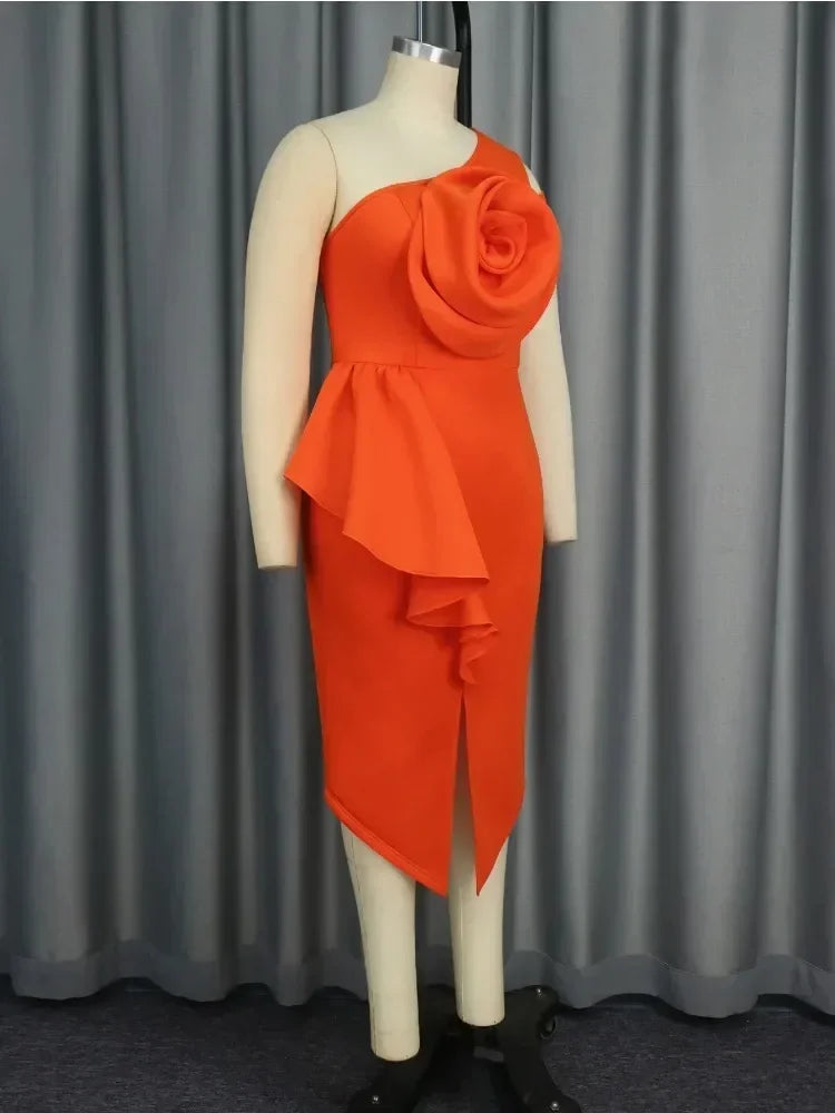 Robe Asymetrique Orange chez Robe Asymétrique