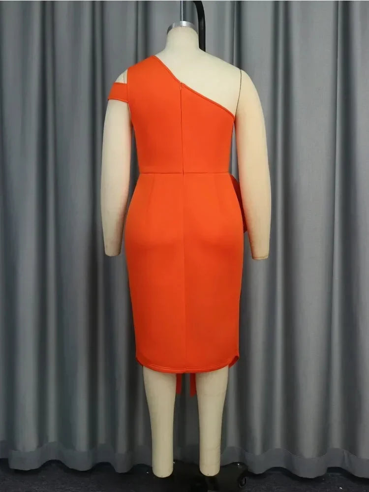 Robe Asymetrique Orange chez Robe Asymétrique