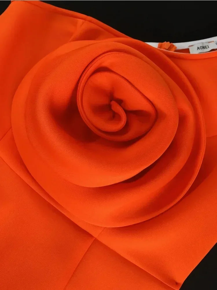 Robe Asymetrique Orange chez Robe Asymétrique