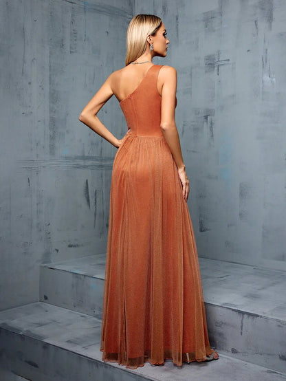 Robe Asymetrique Terracotta chez Robe Asymétrique
