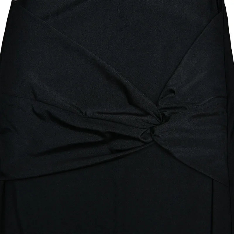 Robe Longue Noire Asymetrique chez Robe Asymétrique