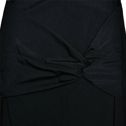 Robe Longue Noire Asymetrique chez Robe Asymétrique