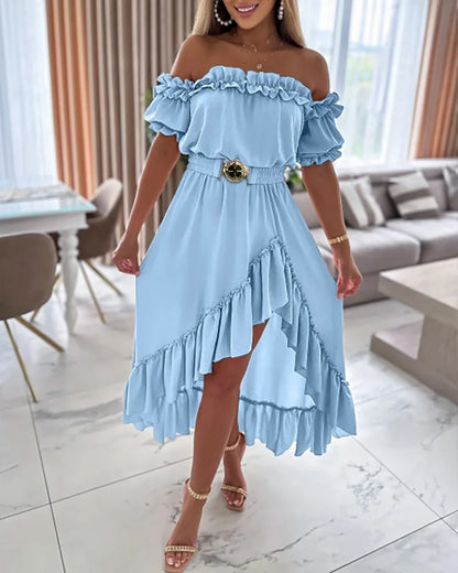 Robe Asymétrique Volant