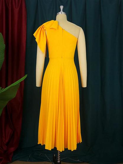 Robe Asymétrique Jaune