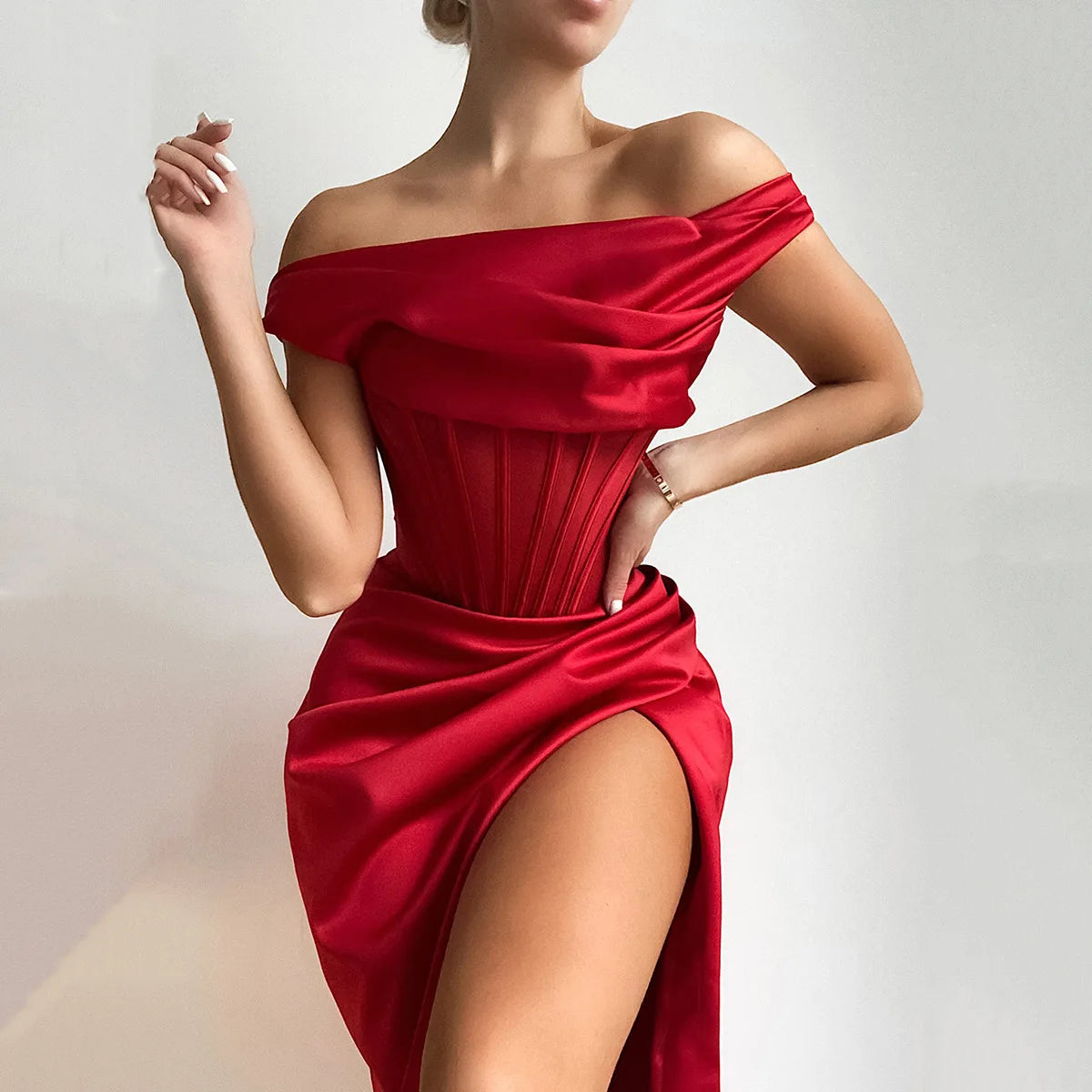 Robe Asymétrique Rouge