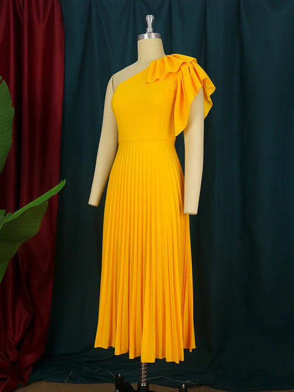 Robe Asymétrique Jaune