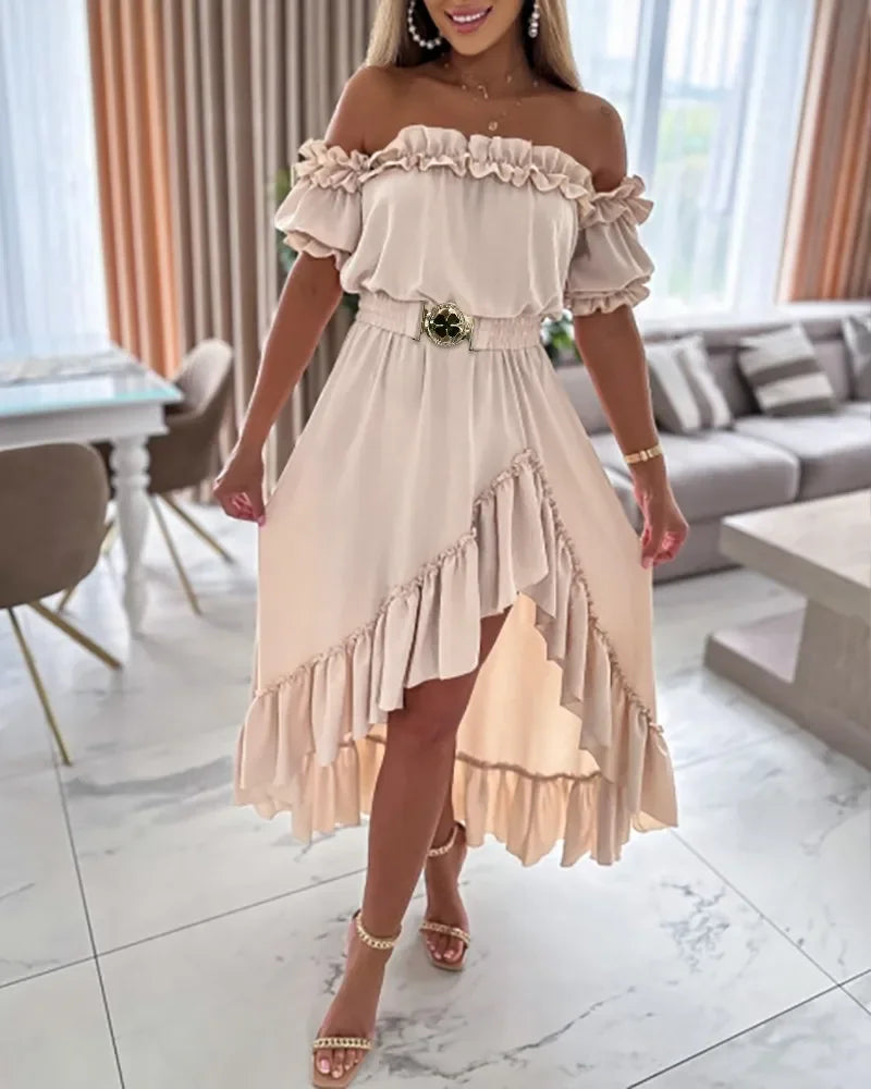 Robe Asymétrique Volant