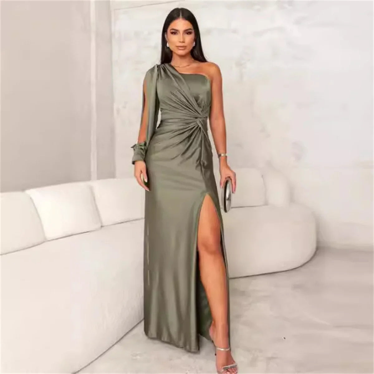 Robe Asymétrique Verte