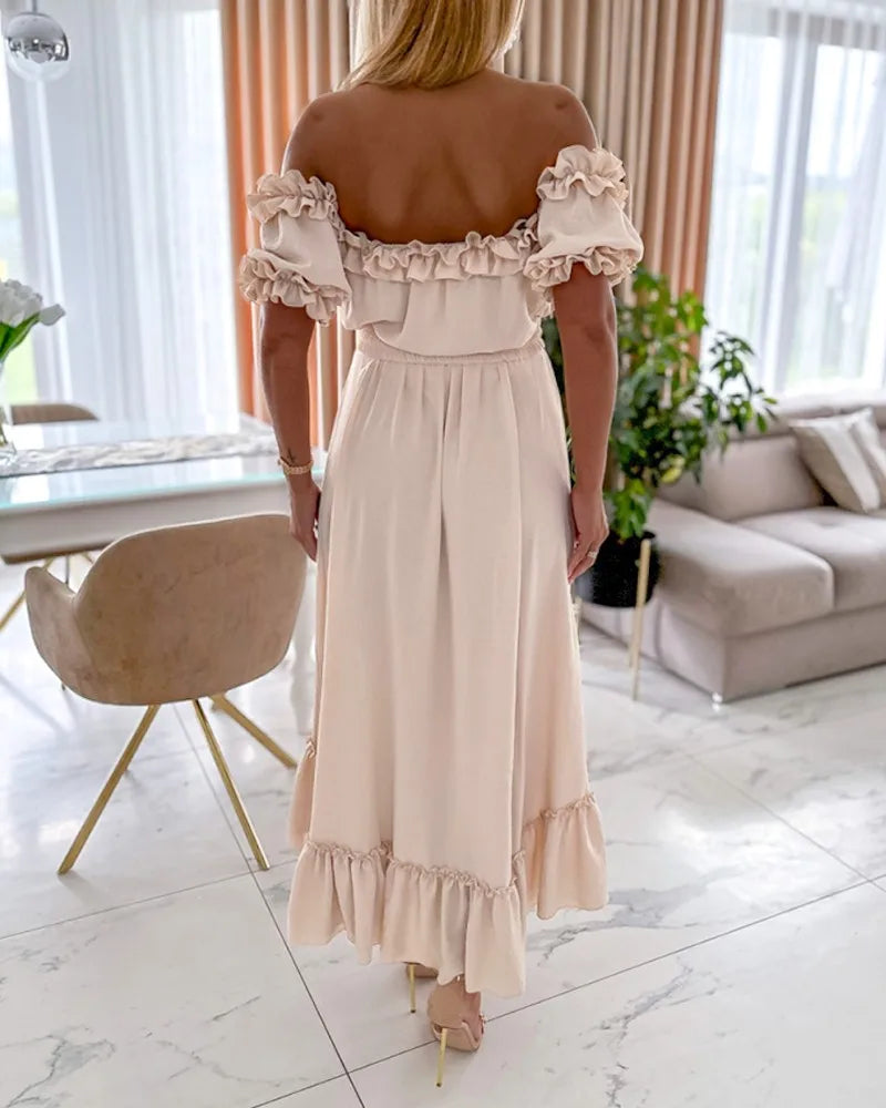 Robe Asymétrique Volant