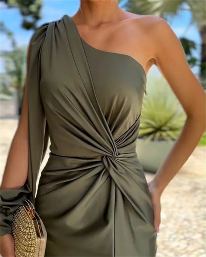 Robe Asymétrique Verte