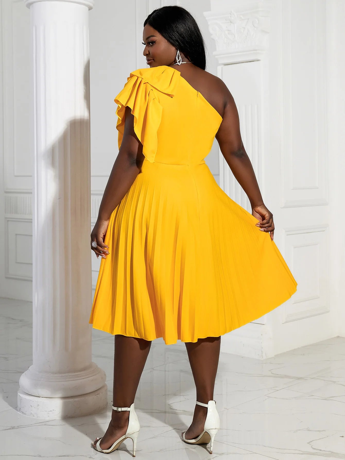 Robe Asymétrique Jaune