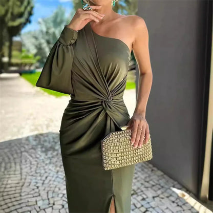 Robe Asymétrique Verte