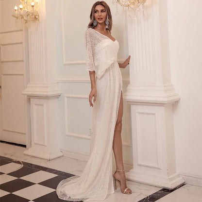 Robe Blanche Asymétrique